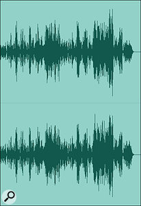 Screen 1B: the same waveform normalised to 0dBFS.