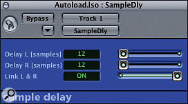 The Sample Delay plug-in in Logic does what it says on the tin, delaying the track down to sample level.