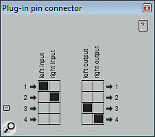 The routing of the Polarity Control should be increased to four channels, and then modified as shown here to send the inverted input signal to channels 3+4.