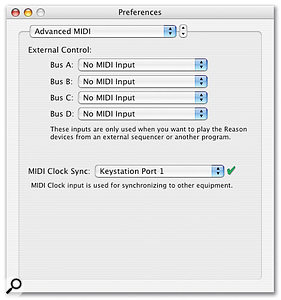 Reason can sync to external devices and programs via MIDI Clock.