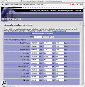 JC Lemay's calculation suite features a rather useful delay calculator.