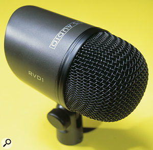 The RVD1 kick-drum mic is also part of the set, and there is a miniature tripod floor stand available as a cost option for it.