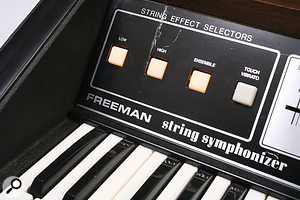 Among the innovations that Ken Freeman introduced in his string synthesizers was the use of an Ensemble effect.