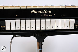 The white 'stops' were the Clavioline's tone modifiers, which could be combined in various ways to filter the harmonically rich source sound.