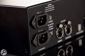 The RMP-D8 has a dual redundant power supply, with separate IEC inlets for each.