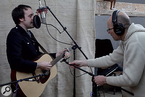 It's important to listen to all of the mics, even when you're just trying to position one, so that you can hear how they interact.