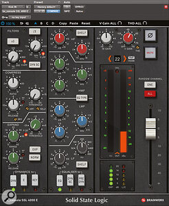 If you really want to go to town recreating a console‑like feel, Plug‑in Alliance’s channel strips have a tolerance‑modelling feature that simulates the minute component‑level differences between channels on an analogue console.