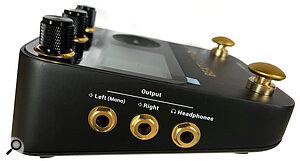 The BeatBuddy 2 has stereo output on quarter‑inch jacks, as well as a headphone output, and there’s support for external footswitches that can access any parameter for more direct control during a performance.