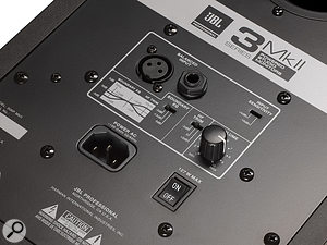 Acoustical loading from walls and other surfaces can reinforce a speaker's low-frequency response. Most studio monitors therefore offer simple EQ facilities that allow you to adjust the LF response to suit the speaker placement.