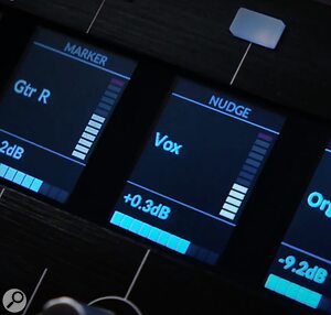 SSL UF8 DAW Controller's OLED displays