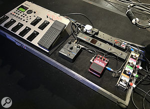 Dave Kilminster’s pedalboard.