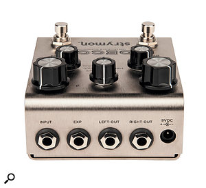 The Deco offers stereo outputs and caters for an expression pedal.