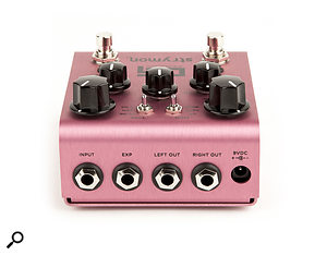 As you can see from the rear panel, the Dig supports dual-channel operation, and can be used with an external expression pedal.