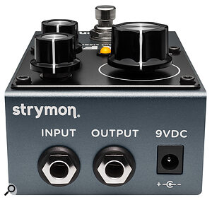 Though it operates on a standard 9V supply, the voltage is stepped up internally to 40V to provide headroom for the all‑analogue amp‑emulation circuitry.
