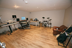 Although Kevin had completed the building and decorating work to turn his garage into a studio, there remained plenty to be done — not least some form of treatment to control the acoustics and make the space suitable for recording and monitoring.