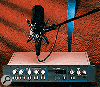 A Soundfield microphone and its associated controller.