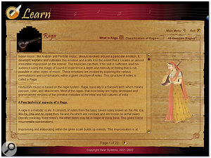 Swarshala's Learn pane, also available as the stand-alone Swar Tutorial, is a beautifully designed interactive tool for learning about Indian music. 