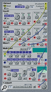 Figure 5: Modelling a cowbell on the Nord MicroModular.