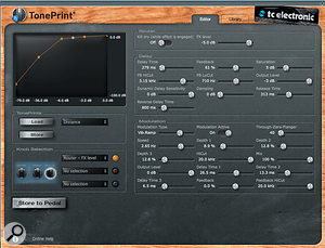 Despite the limited number of hardware controls, the TonePrint system grants you access to a  whole library of presets, as well as editing software which allows you to tweak in far more detail.