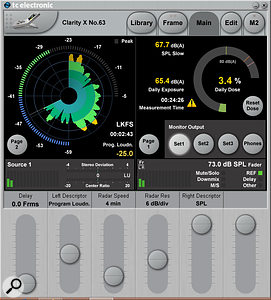 The system includes TC’s now-familiar software loudness metering, and offers useful figures for professional environments, such as loudness exposure dosage.