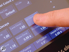 Editing effects settings using the Icon remote controller is as easy as touching the desired parameter and adjusting one of the touch-sensitive motorised faders.