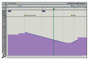 The Conductor Track's dedicated Graphic Editor in Digital Performer.