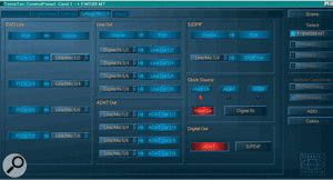 Using the Mic 2 or Mic 8 with the EWS 88MT soundcard opens up a much wider range of routing options, all of which can be set up from the EWS software control panel.