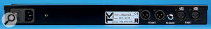 There's little to see on the rear panel: just the balanced audio I/O, the IEC power inlet and the external side-chain input.