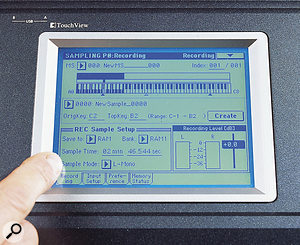 Sampling and keygrouping remains as easy as ever via the touchscreen.