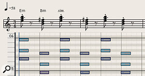 Diagram 9: Spooky staccato flute chords from a  sci-fi chiller.