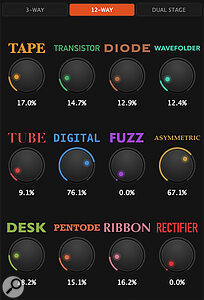 The 12 saturation types can be blended in endless combinations.