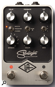 The Starlight echo/delay pedal models a number of revered analogue units.