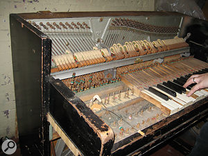 The band's notorious Aeolian piano, which later became something of an eBay star.