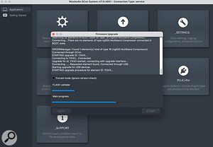 When you first load the GControl software and connect your Wes modules, any necessary firmware updates are performed automatically — and, mercifully, pretty quickly.