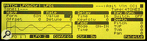 Figure 4. In order to get an LFO to cycle in time with your song's MIDI tempo, you need to set the LFO to follow the System Clock source, which is in turn set to synchronise to incoming MIDI tempo information. Once this is done, the LFO's Rate parameter needs to be set to a note value, and its Key Sync Switch must be set to Off.