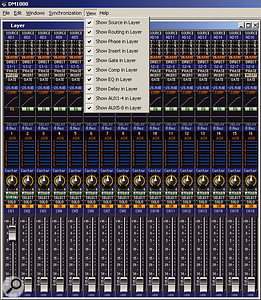 The Fader Layer window in Studio Manager v2.