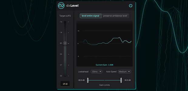 Accentize dxLevel dialogue loudness levelling plug-in