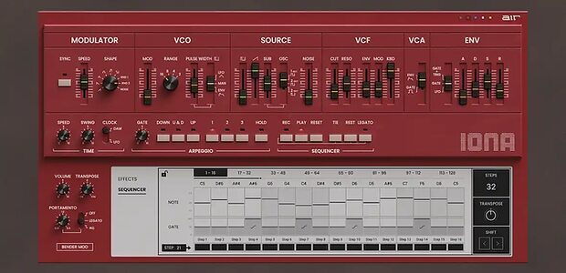 AIR Music Tech Iona Roland SH-101 emulation software synthesizer VST