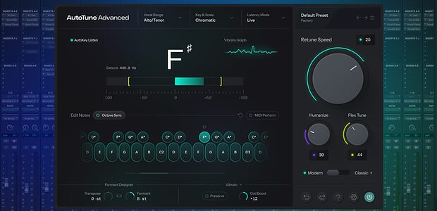 Antares AutoTune Advanced pitch-correction plug-in