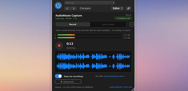 Arvital Audio AudioRoute capture system audio in DAW macOS Windows