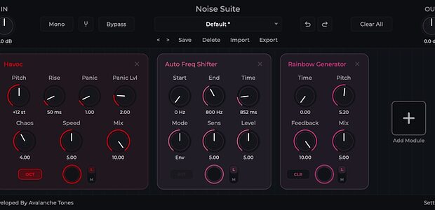 Avalanche Tones Noise Suite djent metal guitar tone distortion sound design plug-in