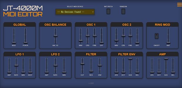 Behringer synth editor MIDI software