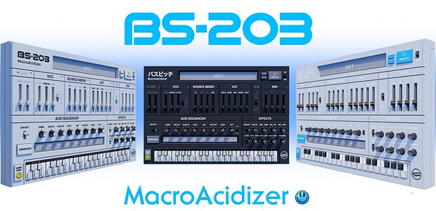 Born Second BS-203 Roland TB-303 MR-202 virtual instrument acid bass