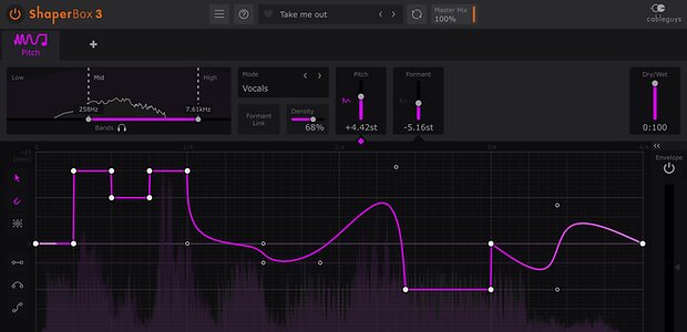 Cableguys PitchShaper ShaperBox pitch-shifting LFO-based effects plug-in