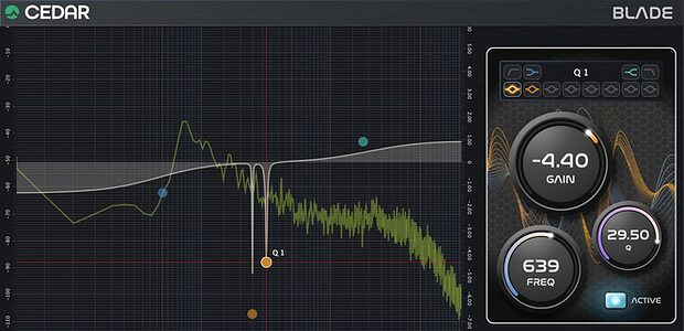 CEDAR Audio Blade spectrum analyser corrective EQ plug-in