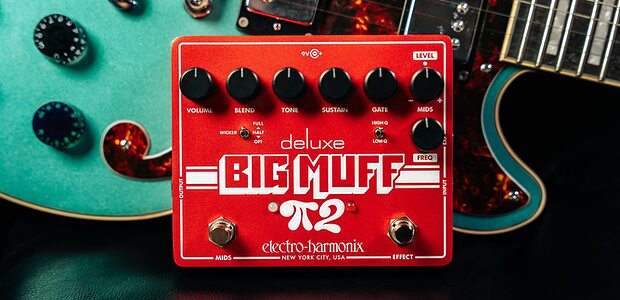 Electro-Harmonix Deluxe Big Muff Pi 2 guitar dual-op-amp fuzz pedal