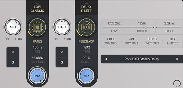 FAC Bandit 2 multiband multi-effects AUv3 plug-in processor iOS iPadOS macOS
