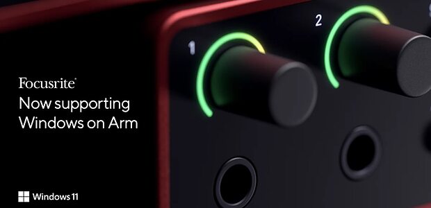 Focusrite Windows ARM64 native driver support USB audio interfaces