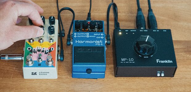 Franklin Audio MP-10 microphone through guitar pedals amp