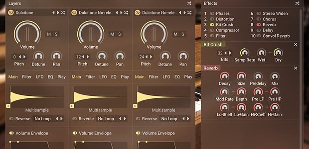 Frozen Plain Dulcitone sample library virtual instrument